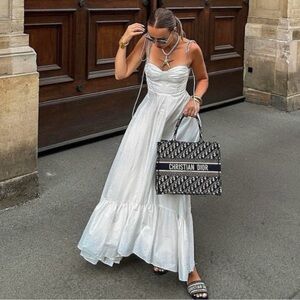 Viral Ruffle Poplin Zara dress NWT